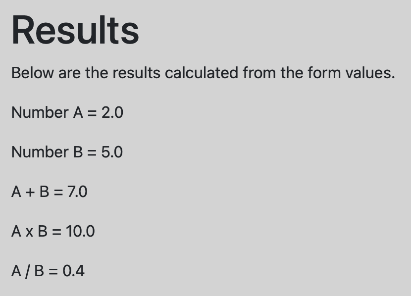 results page