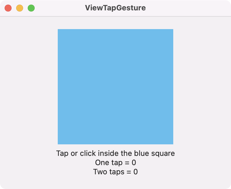 view tap gesture