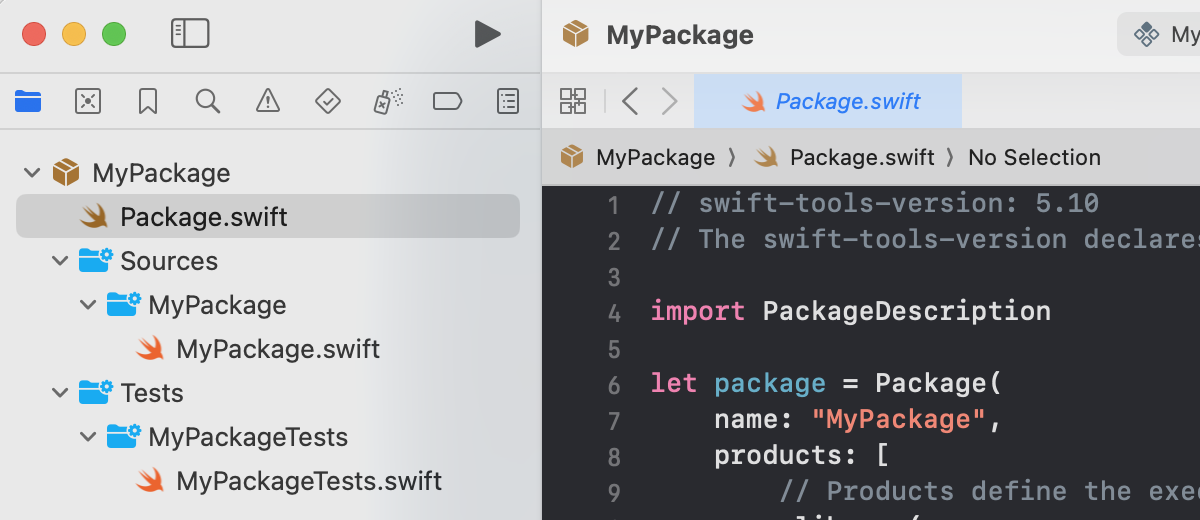 Xcode package library